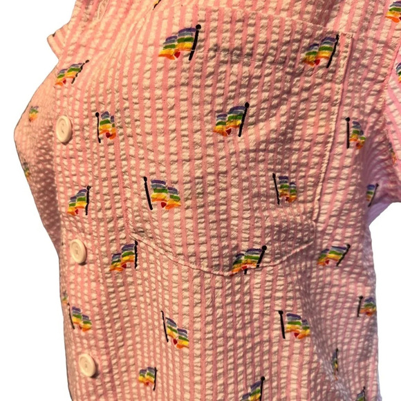 Mad Engine Target Collab Unisex LGBTQ Pride Rainbow Flag Pink Romper Sma… - Picture 3 of 8